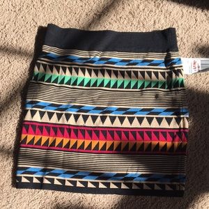 Multicolor tribal miniskirt